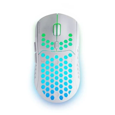 Image de MARS GAMING MMW3 Souris pour droitiers optique 6 boutons sans fil 2.4 GHz récepteur USB blanc