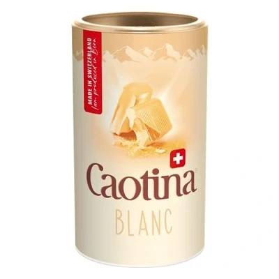 Image de Caotina Blanc, Chocolat À Boire Poudre De Cacao Avec Le Meilleur Blanc Suisse, Chaud Durable Et Certifié, 1X500G, 500 G (Lot 1)
