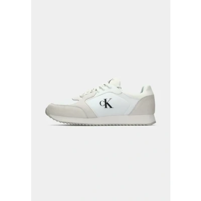 Afbeelding van Calvin Klein Jeans Retro Sneakers laag, Heren, Maat: 40, Bright white/black Leer/ synthetisch
