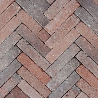 Afbeelding van Retrostones Plus rood/bruin 5x20x6cm
