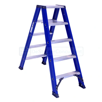Afbeelding van DAS Hercules Blue trapladder dubbel 2x5 treden