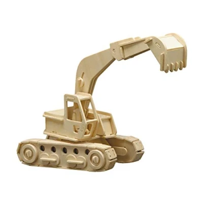 Afbeelding van Pebaro houten bouwpakket Graafmachine, 39 x 11 cm.