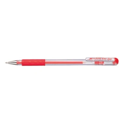 Afbeelding van Pentel Hybride gelpen met rubberen greep, 0,6 mm, rood