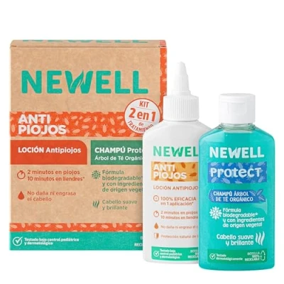 Afbeelding van Anti luizenset met lotion en newell shampoo, 100 ml + 120 ml, behandeling tegen luizen bindmiddelen in 2 minuten