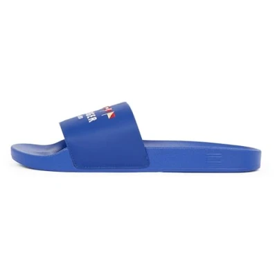 Afbeelding van TOMMY Hilfiger Flags Pool Slide voor heren, Blauw sleehak, 41 EU