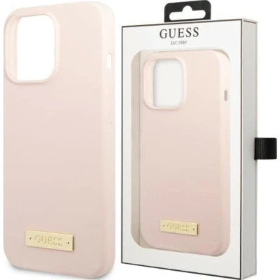 Afbeelding van Guess GUHMP13XSPLP iPhone 13 Pro Max 6.7 roze/roze harde hoes Siliconen Logoplaat MagSafe