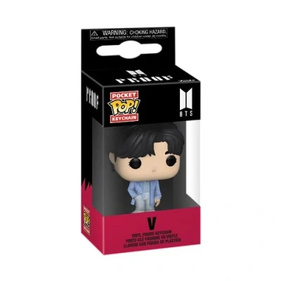 Afbeelding van Funko Pop! Sleutelhanger: BTS V Vinyl Minifiguur om te verzamelen fancy sleutelhanger kerstcadeau cadeau idee Officiële producten Muziek Fans