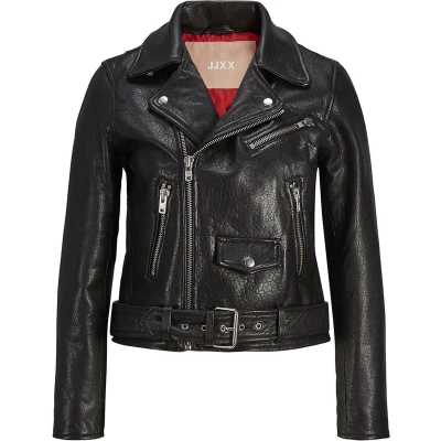 Afbeelding van Jack &amp; Jones Holly Biker Leer Jas Zwart S Vrouw