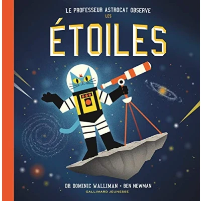 Afbeelding van Le professeur astrocat observe les etoiles