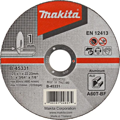 Afbeelding van Makita Doorslijpschijf 125X1,0Mm Alu B 45331