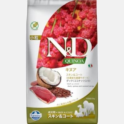 Afbeelding van FARMINA N&amp;D Dog Quinoa Skin &amp; Coat Duck Mini Droogvoer voor honden van kleine rassen 2,5 kg