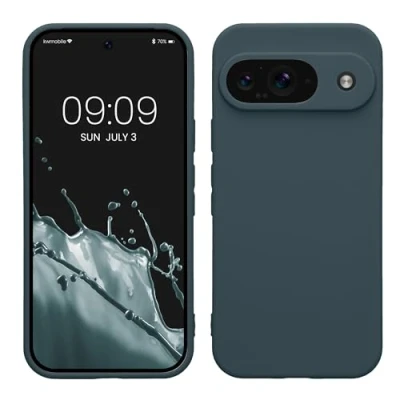 Afbeelding van kwmobile telefoonhoesje geschikt voor Google Pixel 9 Hoesje smartphone Precisie camera uitsnede In leisteen