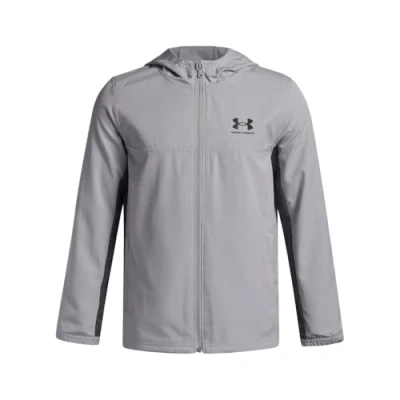 Afbeelding van Under Armour Kinder Softshelljacke B Rival Woven Jacke 1390154 Gray 011 XL (US YXL)