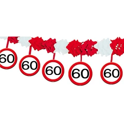 Afbeelding van Slinger Verkeersbord 60 jaar met onderhanger