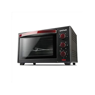 Afbeelding van G3 Ferrari G10132 Il Moro 28 Plus Elektrische oven, geventileerd, liter, 1600 W, 6 kookmodi, timer 60 minuten, 100 230 C, binnenkant met antiaanbaklaag, rood/zwart