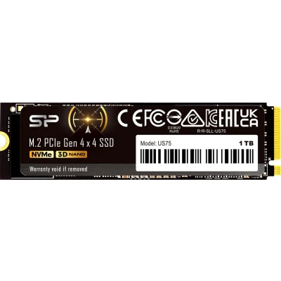 Afbeelding van Silicon Power 1TB US75 SSD Nvme PCIe Gen4x4 M.2 2280 Solid State Drive R/W Up to 7,000/6,500 MB/s Compatible with Playstation 5 SP01KGBP44US7505