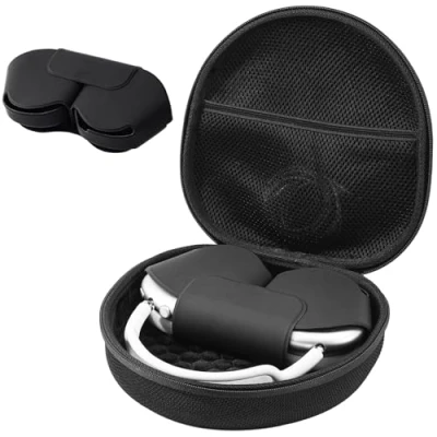Afbeelding van ProCase Apple AirPods Max hoofdtelefoon harde hoes met magnetische voor automatische slaapmodus, draagbare beschermende draagtas, zwart