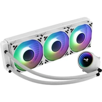 Image de AeroCool Mirage L360 Système de refroidissement liquide processeur Taille radiateur : 360 mm (pour LGA775, LGA1156, AM2, AM2+, AM3, LGA1155, AM3+, LGA2011, FM1, FM2, LGA1150, LGA1151, AM4, LGA2066, LGA1200) cuivre 120 blanc