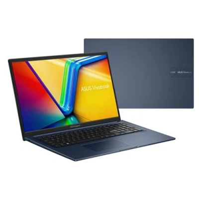 Image de ASUS VivoBook 17 X1704VA AU815W Conception de charnière à 180 degrés Intel Core 5 120U / jusqu&#039;à GHz Win 11 Home Graphics 16 Go RAM 512 SSD NVMe 17.3&quot; 1920 x 1080 (Full HD) Wi Fi 6, Bluetooth bleu calme