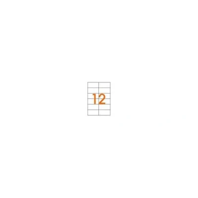 Image de Agipa Etiquettes Adhésif permanent blanc 97 x 42.4 mm 1200 étiquette(s) (100 feuille(s) 12) boîte étiquettes