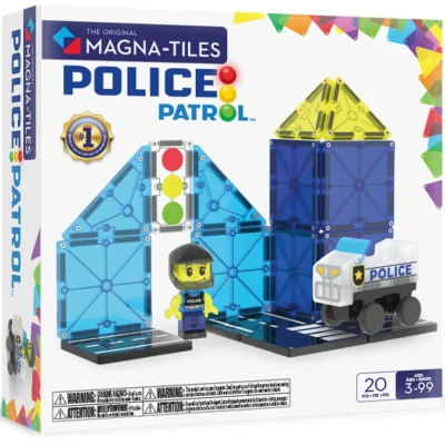 Afbeelding van Magna tiles magnetische tegels police patrol 20st