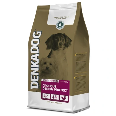 Afbeelding van Denkadog Superior Crocque Derma Protect Hondenvoer Kip Rund Rijst 12.5 kg
