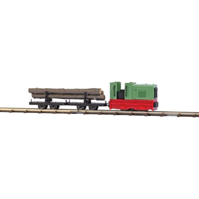 Afbeelding van Busch 12012 H0f veldspoor startset Houttransport