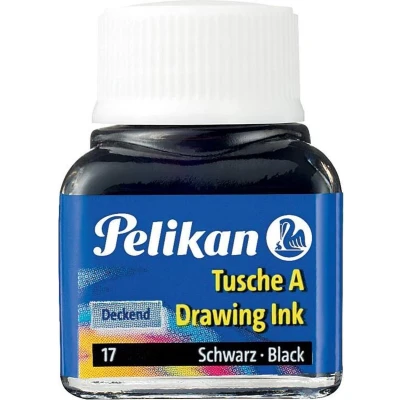 Afbeelding van Pelikan Oost indische Inkt Zwart, Flesje Van 10 Ml Tekeninkt