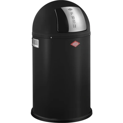 Afbeelding van Afvalbak Wesco Pushboy Junior, zwart mat