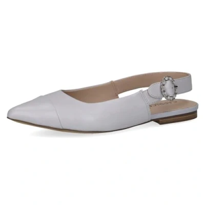 Afbeelding van Caprice Slingback ballerina ́s, Dames, Maat: 38, Lt blue perl Leer