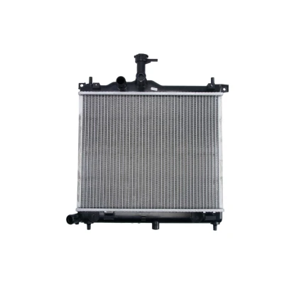 Afbeelding van THERMOTEC D70516TT Radiateur Aluminium voor voertuigen met/zonder airco 349 444 16 Handgeschakeld Koelribben gesoldeerd HYUNDAI: i10 I