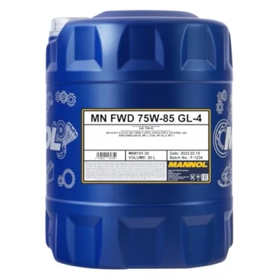 Afbeelding van MANNOL FWD MN8101 20 Versnellingsbakolie 75W 85 OPEL: Astra J Sports Tourer, Corsa D Hatchback, Insignia A Saloon, HYUNDAI: i20 I i10