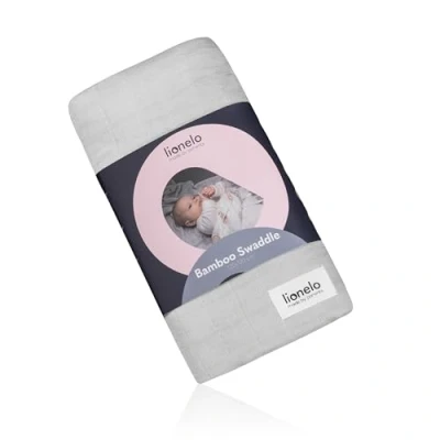 Image de Lionelo Bamboo Swaddle Lange Bébé Mousseline XXL 120 x cm 100% Coton de Bambou Naturel Doux et Respirant Antibactérien Hypoallergénique Thermorégulateur Lavable Dès la Naissance
