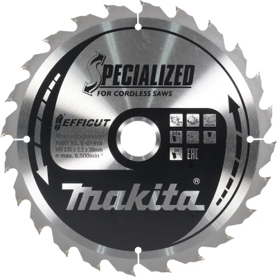 Afbeelding van Makita E 01915 Cirkelzaagblad 235 x 30 2.2 mm Aantal tanden: 24 1 stuk(s)