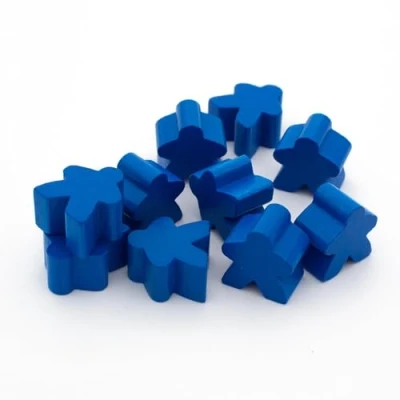 Afbeelding van Spieltz Houten bordspelfiguren, 16 x 10 mm, bordspelaccessoires, gemaakt in Duitsland (blauw, 50)