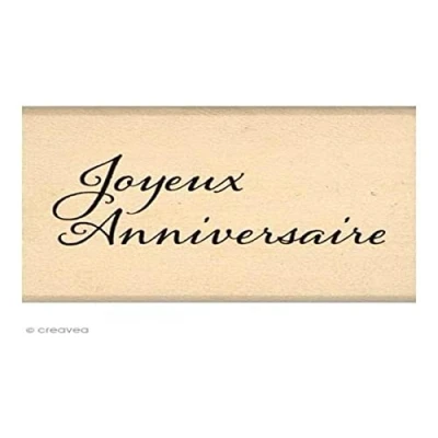 Afbeelding van Florilèges Design FB115079 Scrapbooking stempel mini verjaardag beige 3 x 4 2,5 cm