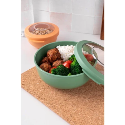 Afbeelding van Amuse Tylla Sage Life Bowl Lunchbox Perfect Afsluitbare Verhouddoos Saladebox voor onderweg Vaatwas, magnetron, en diepvriesbestendig Groen 700 ml