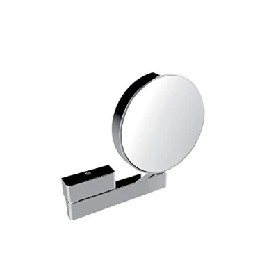 Afbeelding van Emco Universele make up en scheerspiegel op scharnierarm, ronde upspiegel voor wandmontage, vergrotende spiegel (3/7x) zonder verlichting, verchroomd