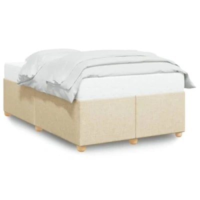Image de vidaXL Cadre de lit crème 120x190 cm tissu