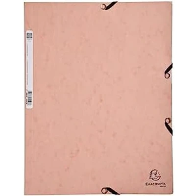 Afbeelding van Exacompta Elastomap Aquarel A4 3 kleppen 400gr glanskarton roze 5 stuks