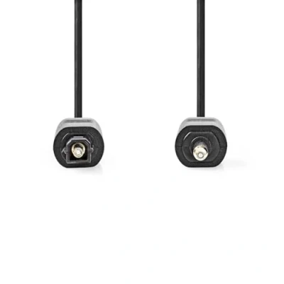 Afbeelding van Nedis Optische Audiokabel Toslink Male Mini 1.00 m Rond PVC Zwart Label