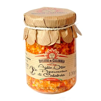 Afbeelding van Specerij met knoflook, olie en calabrië rode peper 130 gr