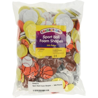 Afbeelding van Colorations Sportballen Foam Vormen, 500st.