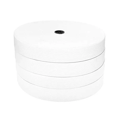 Afbeelding van 40 meter elastische naaiband, brede band, witte stof om te naaien, naaibanden (wit m x 35 mm)