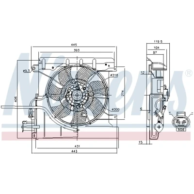 Afbeelding van Nissens Ventilatorwiel motorkoeling 85939