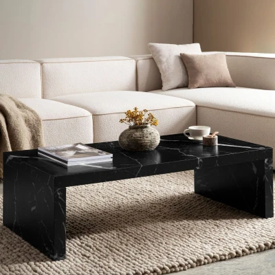 Afbeelding van Sky Style Avento Marmer Zwart Salontafel Rechthoek