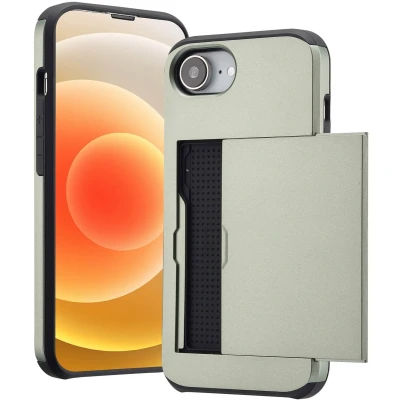 Afbeelding van imoshion Hoesje met pasjeshouder Geschikt voor iPhone 16e Backcover Groen