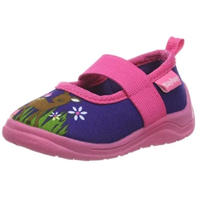 Afbeelding van Playshoes pantoffels hert, uniseks, kinderen, marineblauw, roze, 372, 26/27 EU, Marineblauw Roze 372