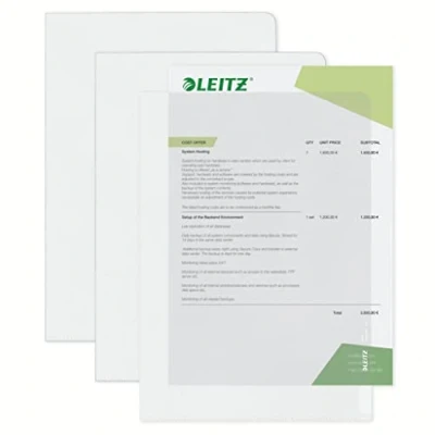 Afbeelding van Leitz 41003003, A4, PVC, Transparant, Portret, 220 mm, 313 mm