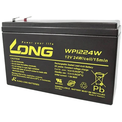 Afbeelding van Long WP1224W Loodaccu 12 V 6 Ah Loodvlies (AGM) (b x h d) 151 101 51 mm Kabelschoen 6.35 Geringe zelfontlading, Onderhoudsvrij